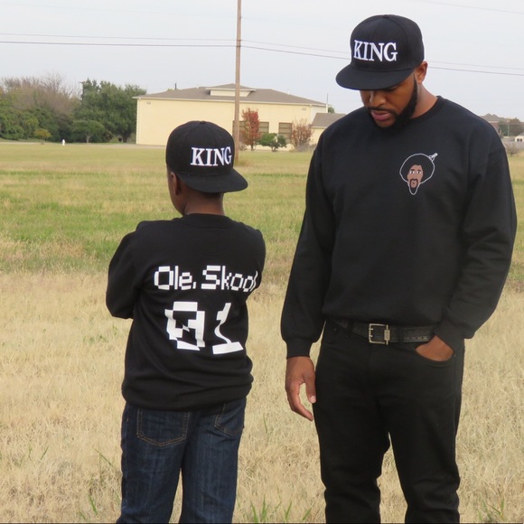 Men Black Sweater OleSkool #01 Throwback pullover - Picture 4 of 6